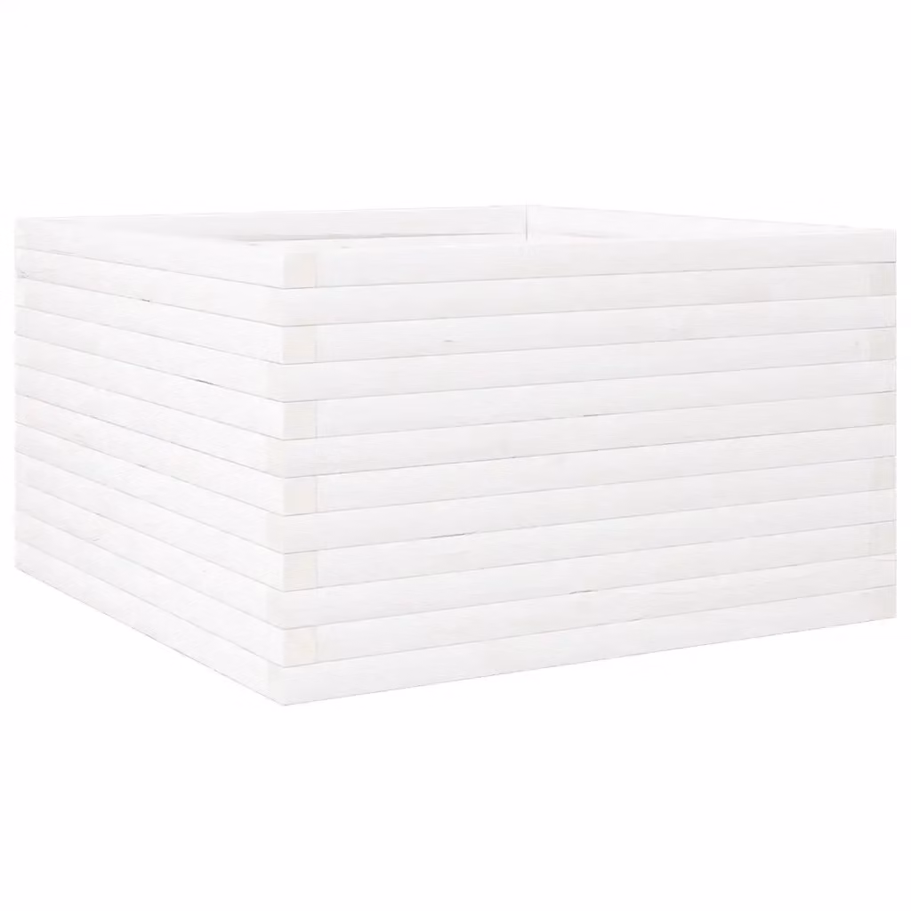 Fioriera da giardino Videx in legno massello di pino bianca L/P/H: 80 x 80 x 46 cm – 2