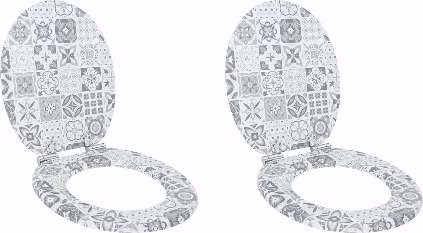 Sedile per toilette con chiusura morbida 2 pcs 44 x 38 cm