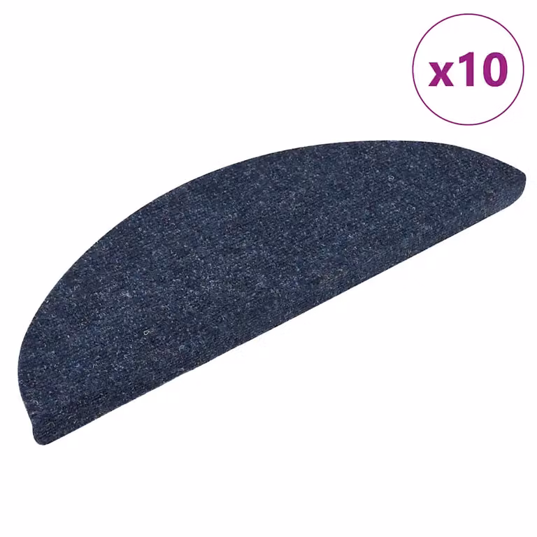 vidaXL Tappetini per scale autoadesivi 10 pz 56x17x3 cm blu