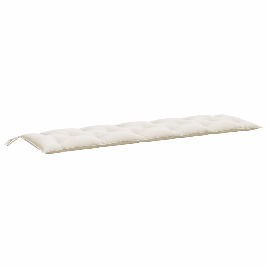 Cuscino Panca da Giardino Crema Mélange 180x50x7 cm in Tessuto