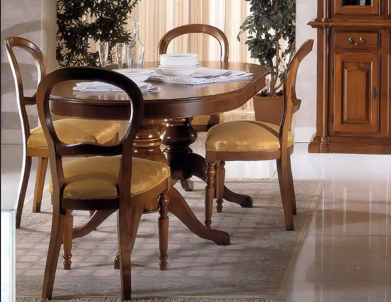 Tisch Holztisch Barock Rokoko Esszimmer Königlicher Esstisch Klassischer Tisch
