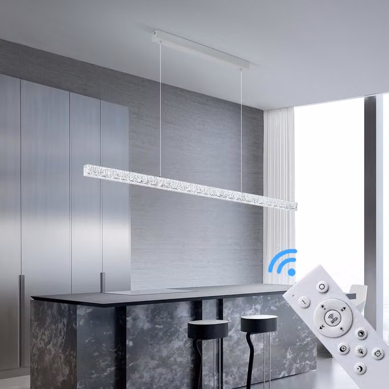 Plafoniera LED dimmerabile con telecomando, a variazione continua 3000-7000 K, a risparmio energetico e durevole, dal design moderno in bianco o nero, ideale per soggiorno, camera da letto e cucina (252+WH)