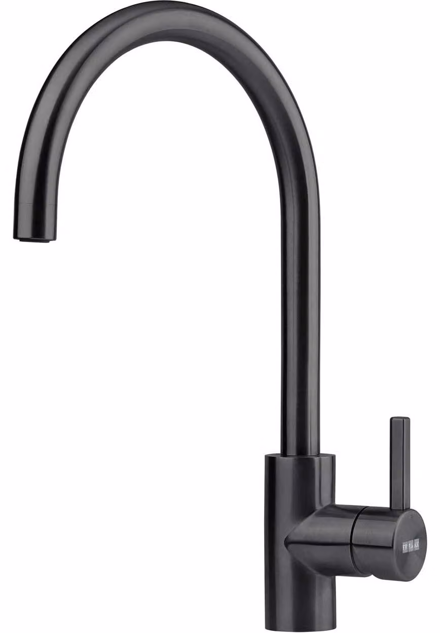 Franke Eos Neo, miscelatore ad alta pressione in acciaio inox massiccio, Industrial Black