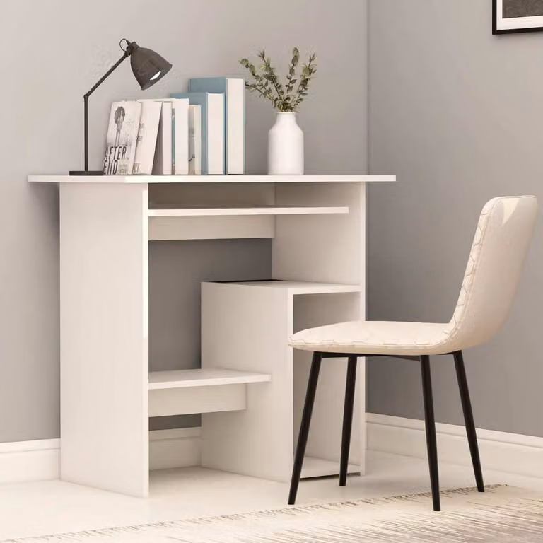 vidaXL Scrivania bianca 80x45x74 cm Materiale a base di legno - Scrivania - Scrivanie - Scrivania per computer - Scrivanie per computer