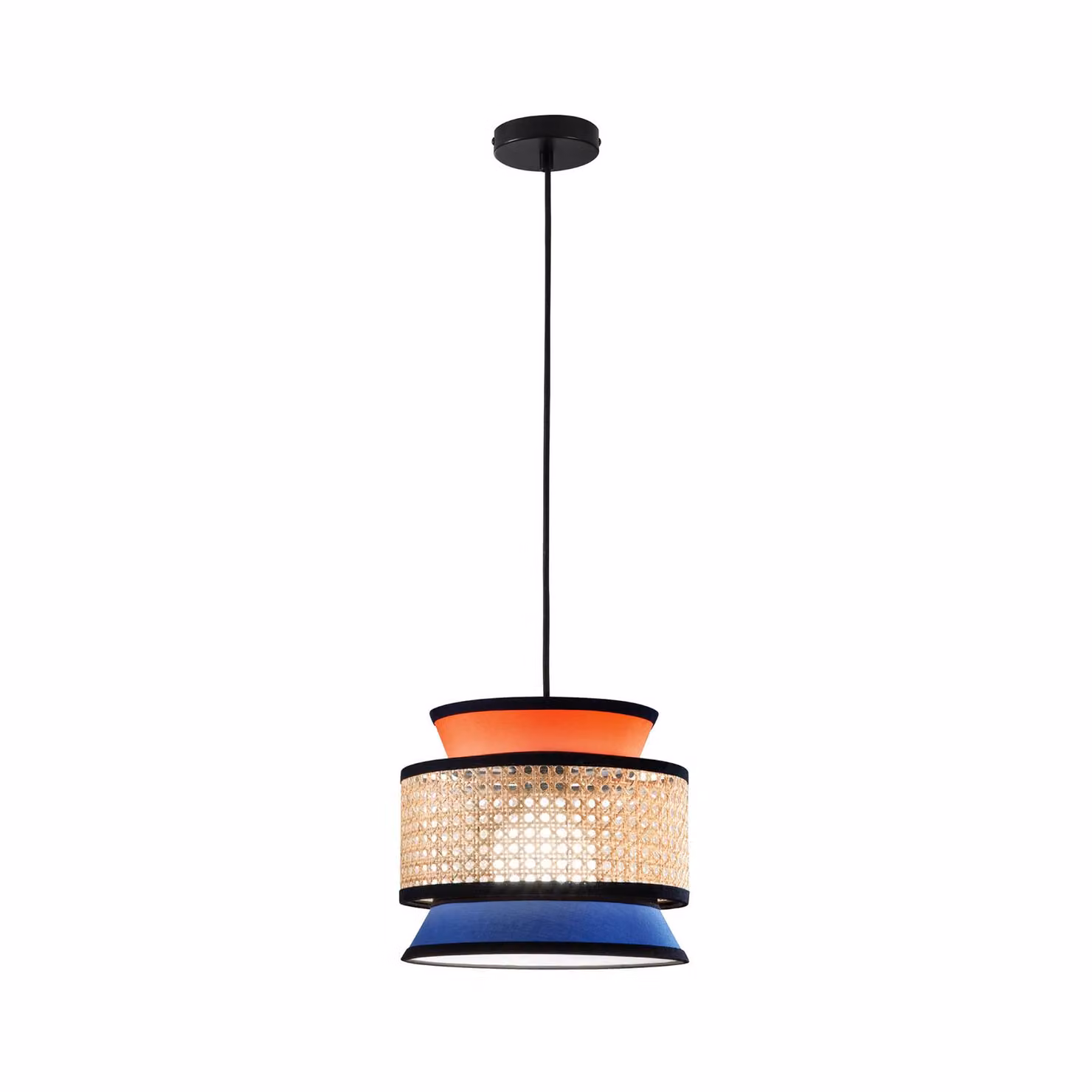 Luce Ambiente Design Lampada a sospensione Gazebo, dimmerabile, Giallo / Arancione, Soggiorno / Sala da pranzo, Tessuto / Stoffa / Seta, Lampada a sospensione