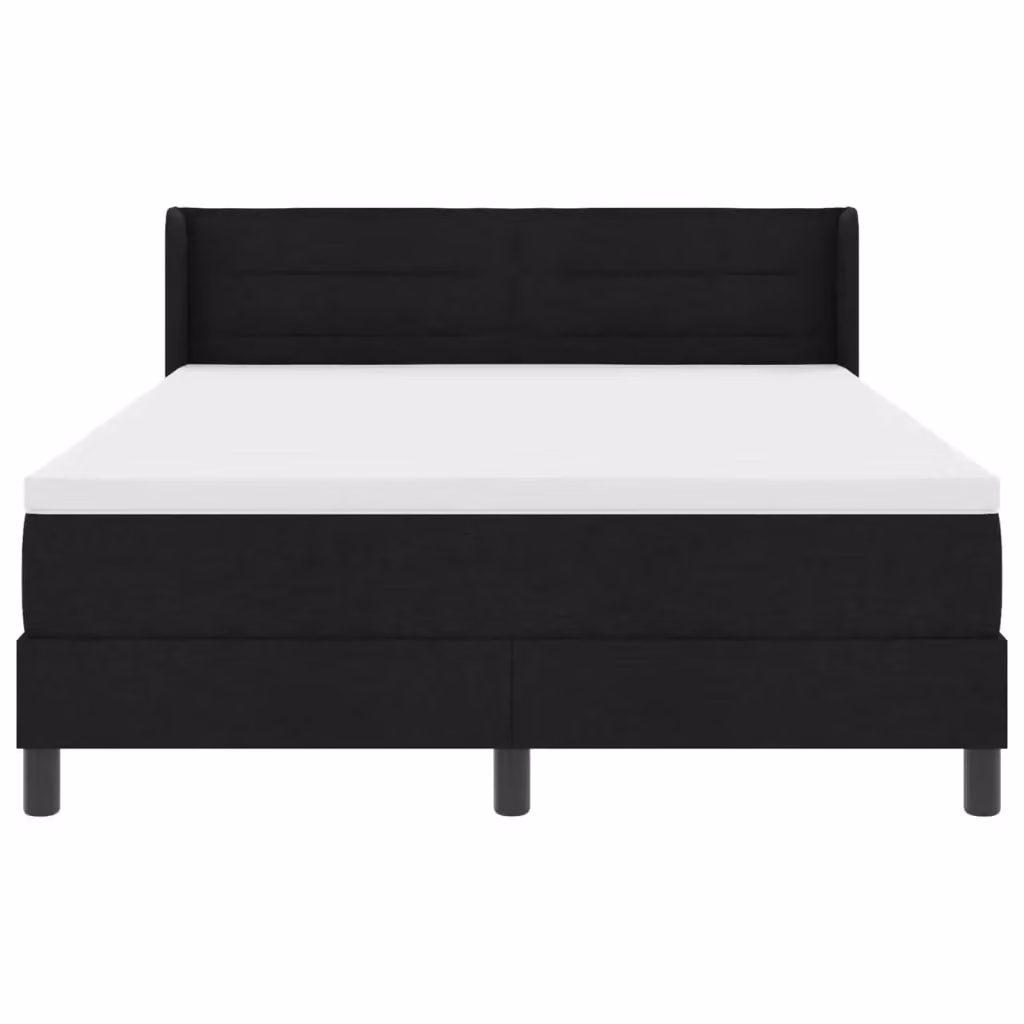 Letto a molle con testiera vidaXL in tessuto nero L: 140 cm, P: 200 cm, H: 203 cm – 2