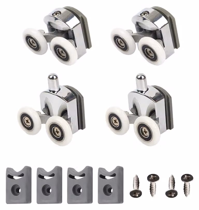 Solidchoice - Set di 4 rotelle regolabili per porte doccia in vetro