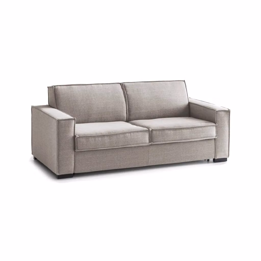 Divano Letto Amapola Talamo Italia, Sofà 2 Posti Moderno in Tessuto con Apertura Girevole e Braccioli, Colore Beige, L: 200 cm, H: 90 cm, P: 95 cm – 2