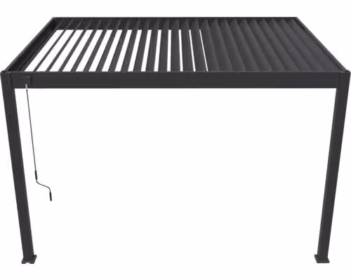 Pergola bioclimatica Rojaplast Intro Plus 400x300x255 cm a parete antracite