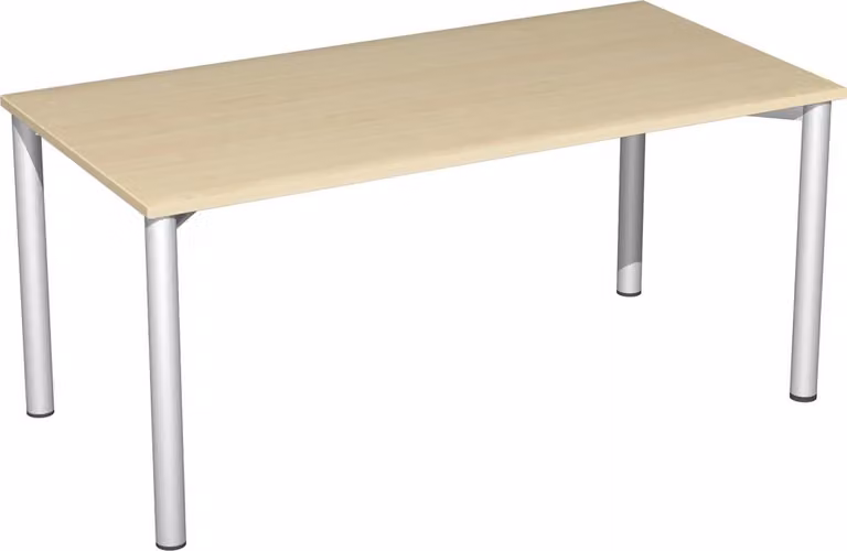 Geramöbel Scrivania Stockholm, 1600x800x720 mm, acero/alluminio bianco