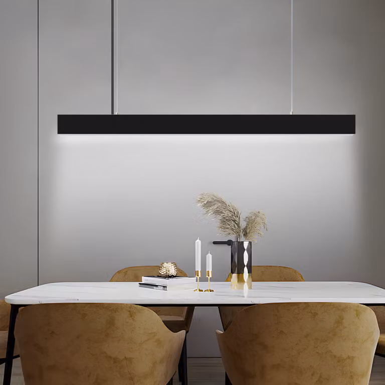 ZMH LED lampada a sospensione tavolo da pranzo lampada a sospensione soggiorno nero tavolo da pranzo lampada dimmerabile con telecomando design moderno lampada a sospensione altezza regolabile ufficio