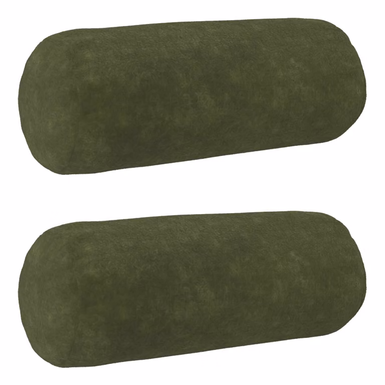Set di 2 cuscini vidaXL HEERLEN in microfibra verde con rivestimento lavabile