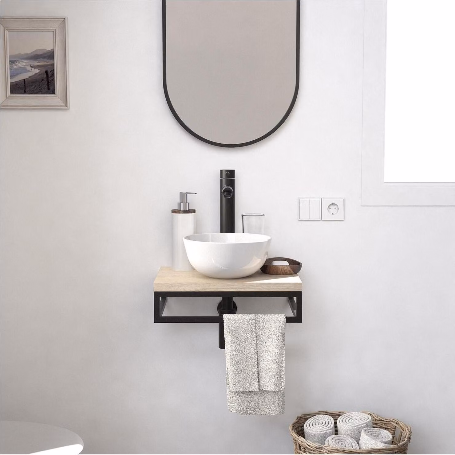 Lavabo + lavabo + specchio slimline SOHO