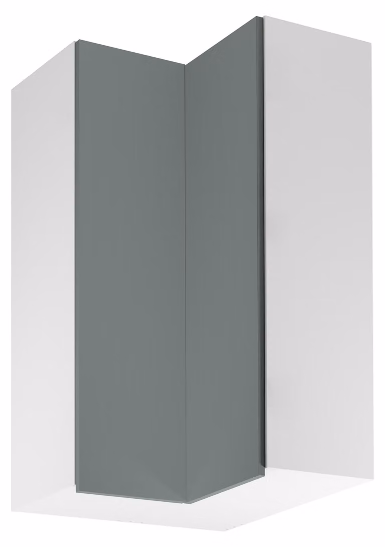 Mobile angolare alto SALERNO - 60x60 cm, bianco/verde