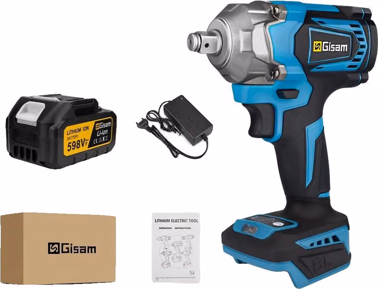 Avvitatore elettrico, coppia 1200 N.M, compatibile con batteria 18 V, 1 tipo di batteria 1
