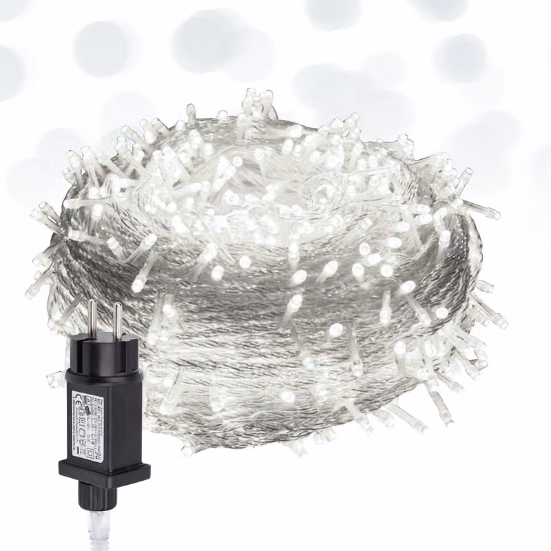 Jopassy 20M 200 LED luci fiabesche bianco freddo 8 modalità di luce festa giardino interno esterno decorazione luci di Natale IP44