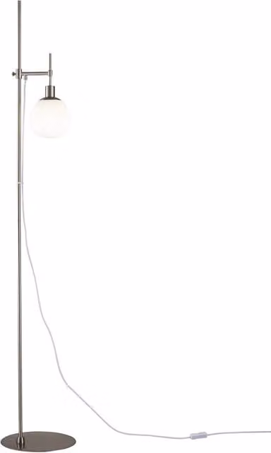 Lampada da terra Maytoni Erich nichel sfera bianca E14