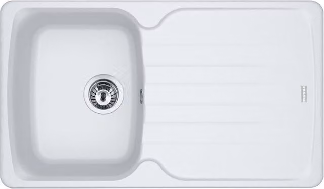 Lavello integrato in fragranite Franke Antea con 1 vasca, bianco, reversibile, L 86 cm x P 50 cm