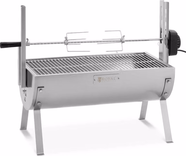 Expondo Royal Catering Girarrosto - con motore - 15 kg - Lunghezza spiedo: 82 cm - Acciaio inossidabile