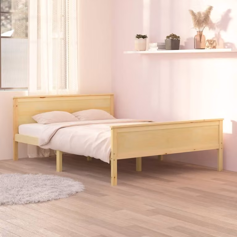 The Living Store Letto in legno massiccio di pino 120x200 cm