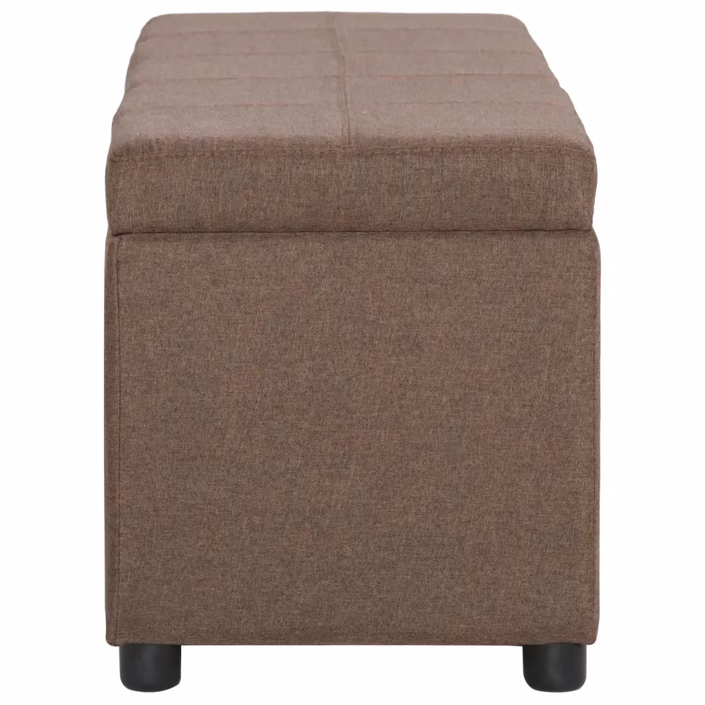 Panca con vano portaoggetti vidaXL marrone in tessuto per ingresso e soggiorno, Larghezza: 116 cm – 2