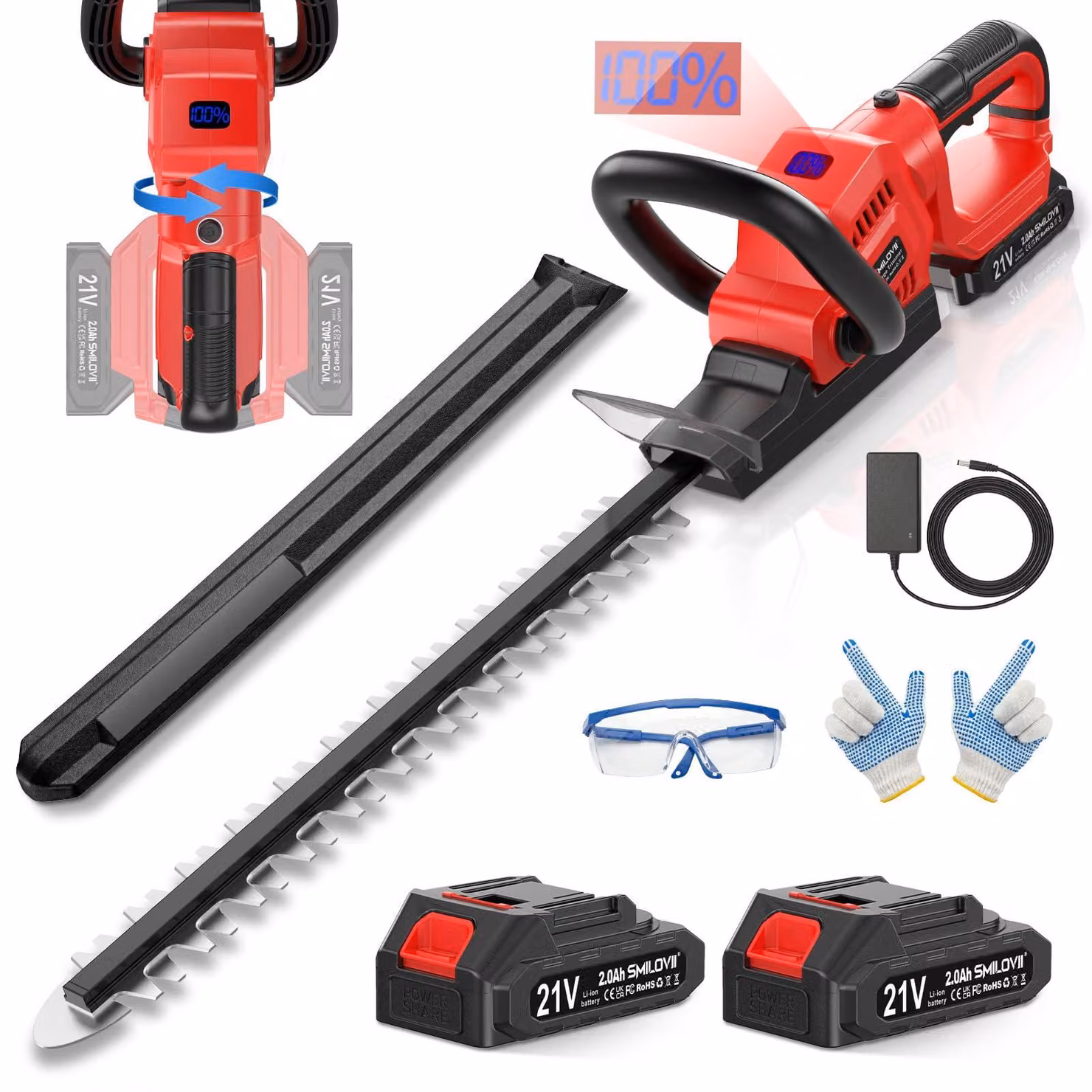 Potatore elettrico Accu Heggenschaar, 21 V, larghezza di taglio 50 cm, potenza 850 W