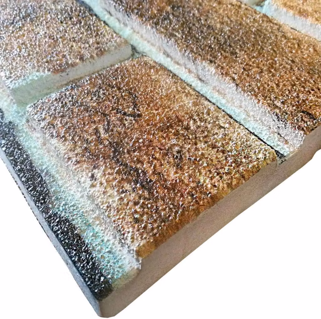 Set di 10 pannelli finto mattone Borgo Italiano in EPS resinato effetto pietra, copertura 5 mq, L: 100 cm, P: 50 cm, Spessore: 2 cm – 2
