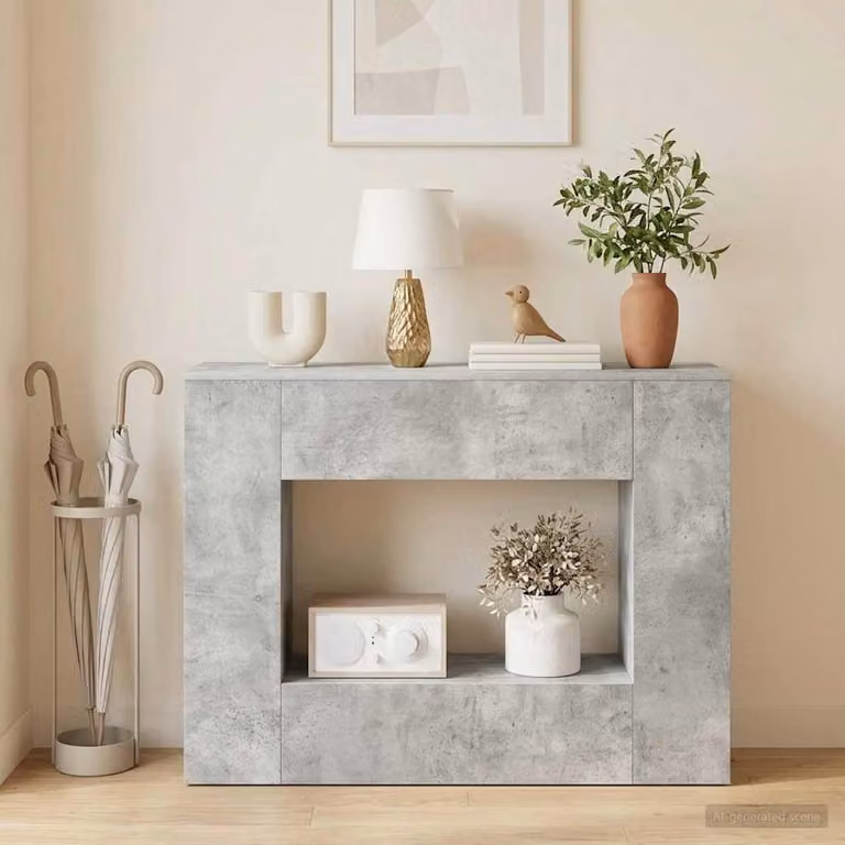 Mobile porta scarpe vidaXL classic grigio opaco L: 101 cm, P: 29 cm, H: 74 cm