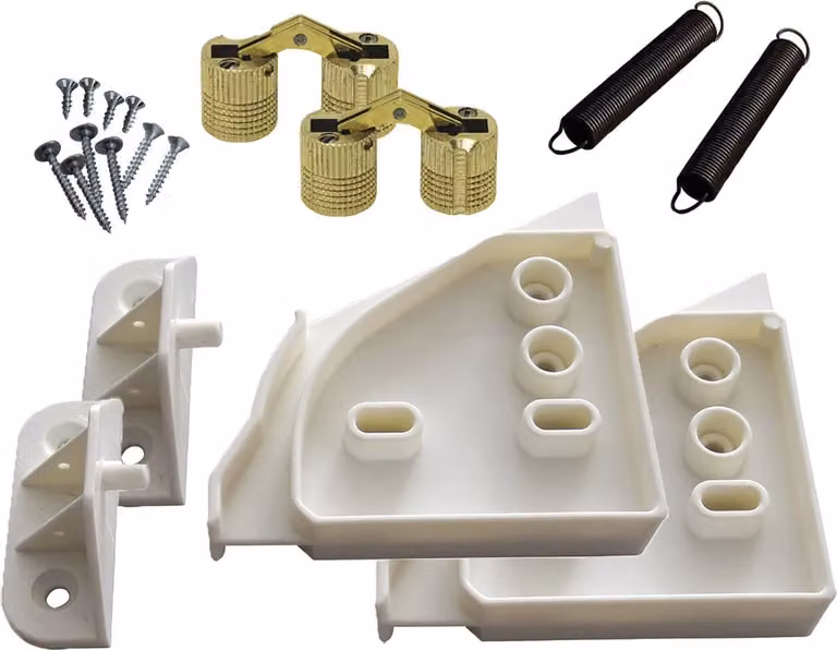 Coperchio per lavastoviglie bianco con cerniera forata abbinata, 2 pz