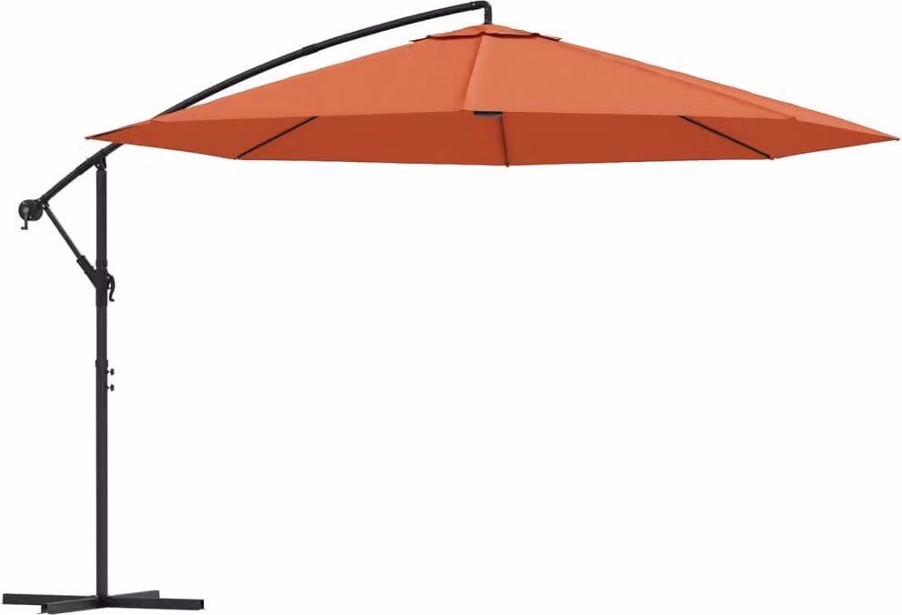 Ombrellone a Sbalzo Palo in Alluminio 350 cm Terracotta