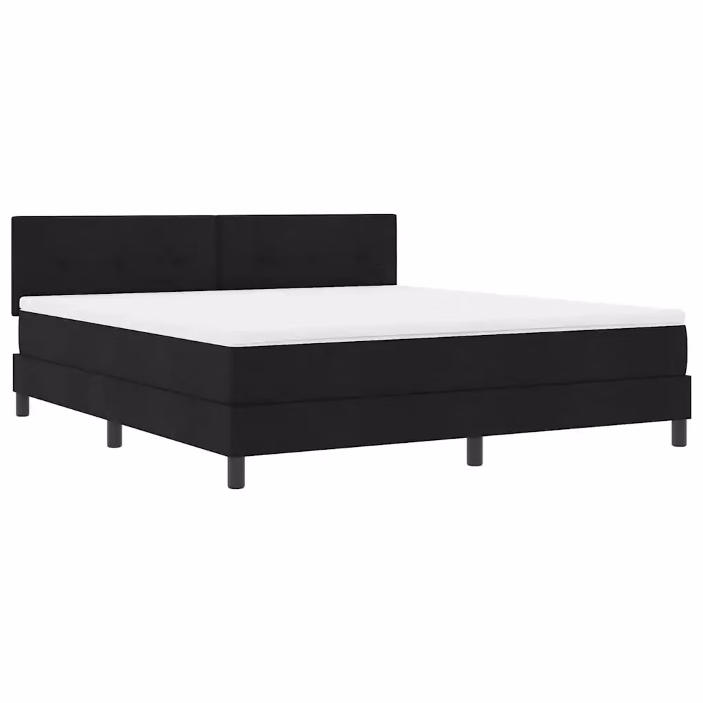 Letto a molle moderno vidaXL in tessuto nero con illuminazione LED sottostante e porta di ricarica USB, L/P: 180 x 200 cm – 2