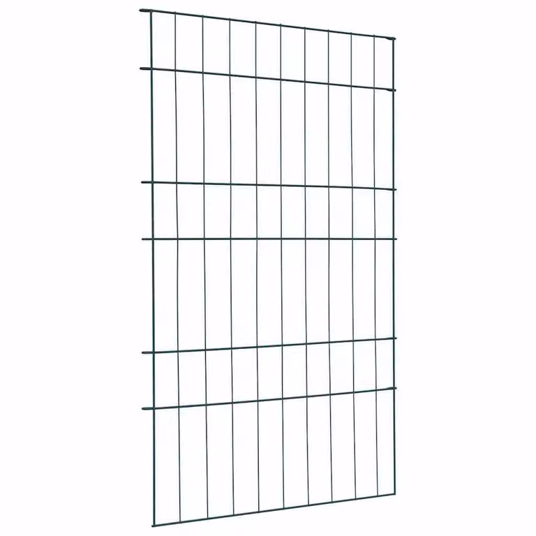 vidaXL Set di 8 pezzi di recinzione per stagno in acciaio verde, L: 50 cm, H: 80 cm