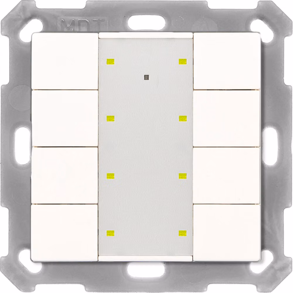 Interruttore RF KNX 8x Plus con attuatore, bianco puro opaco RF-TA55A8.01