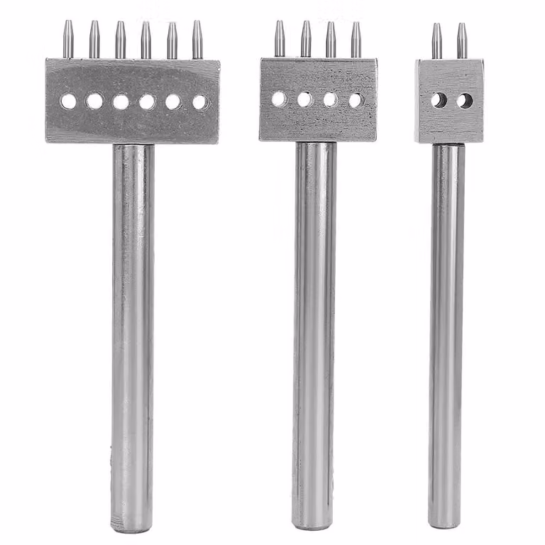 3pcs distanza punzone strumento fai da te in pelle Craft Hole Punch Set Belt (6 mm (2+4+6))