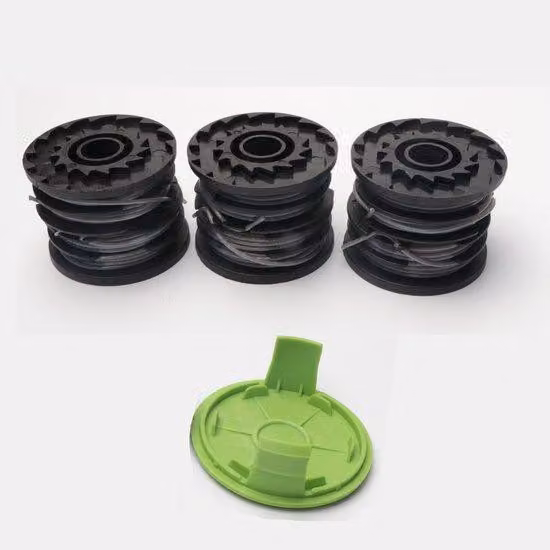 Accessori per tosaerba: set di coperchi grigi a spirale per tosaerba
