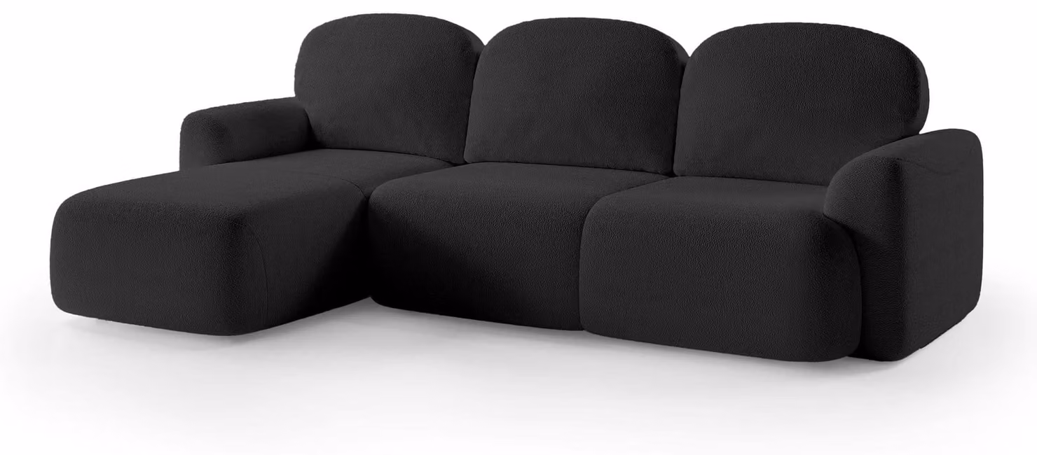 Divano a tre posti con funzione letto, modello Bulu, lato sinistro, con sistema di raffreddamento in grafite