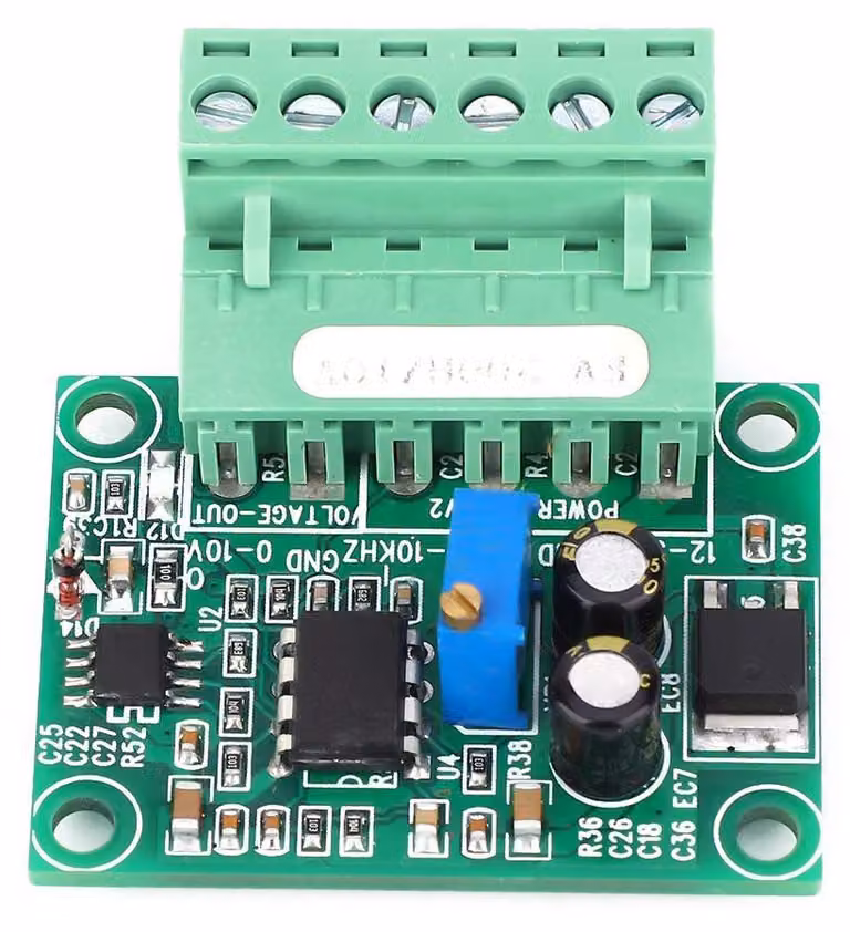 Convertitore di frequenza in tensione, da 0 a 200 Hz a 0-10 V, versione digitale
