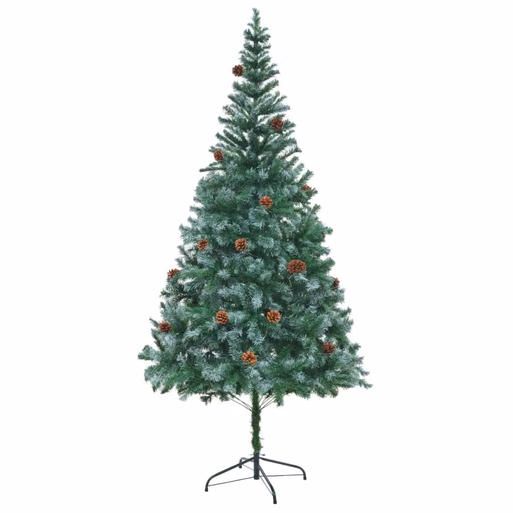 The Living Store Albero di Natale artificiale con pigne 210 cm