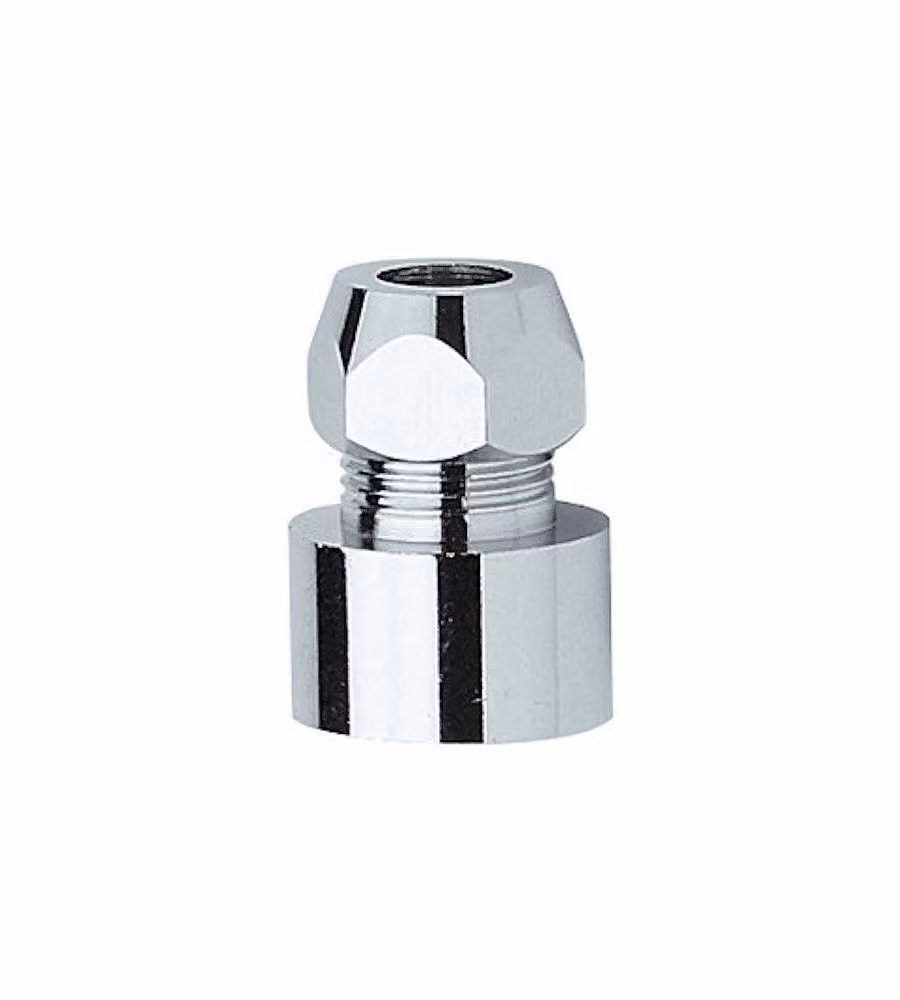 IDRO-BRIC Nipple Femmina Calotta Conica Ottone Cromato 1/2" x 3/8" x 10