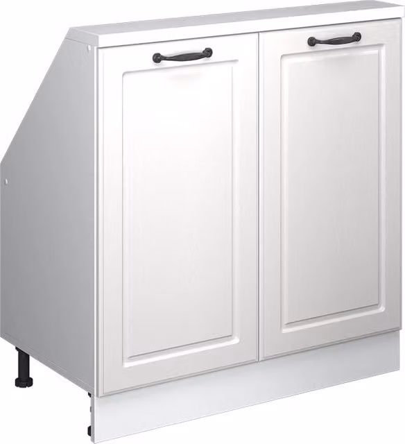 Mobile sottotetto Rion Vicco Bianco rustico con 2 ante e ripiani interni L 83,8 cm x P 46,0 cm x H 26,5 cm