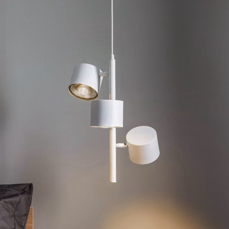 Lampada a sospensione 1046E ALDEX, dimmerabile, Bianco / Opale, Soggiorno / Sala da pranzo, Metallo, Scandinavo, Lampada a sospensione