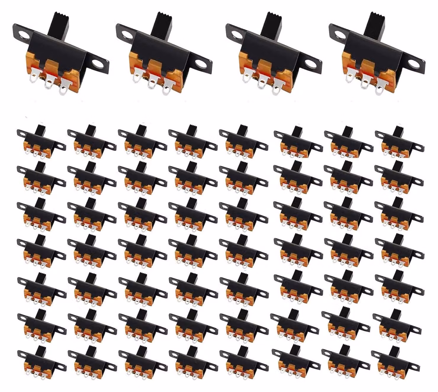 Mini interruttori a levetta, 60 pezzi, 0,5 A, 50 V DC, 3 poli, 2 posizioni