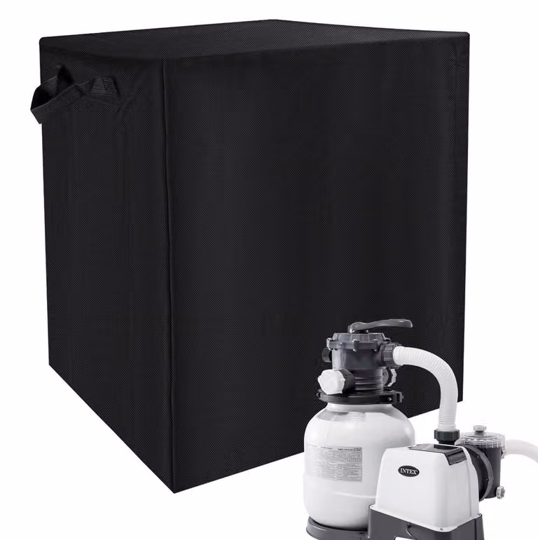 Copertura per pompa per piscina, sistema di filtrazione a sabbia, tessuto Oxford 420D, completamente resistente ai raggi UV, impermeabile, dimensioni 60x50x66 cm