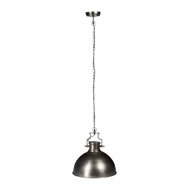 Lampada a sospensione in stile industriale chic paralume a campana 30 x 30 x 20 cm in metallo antracite 13_0003243