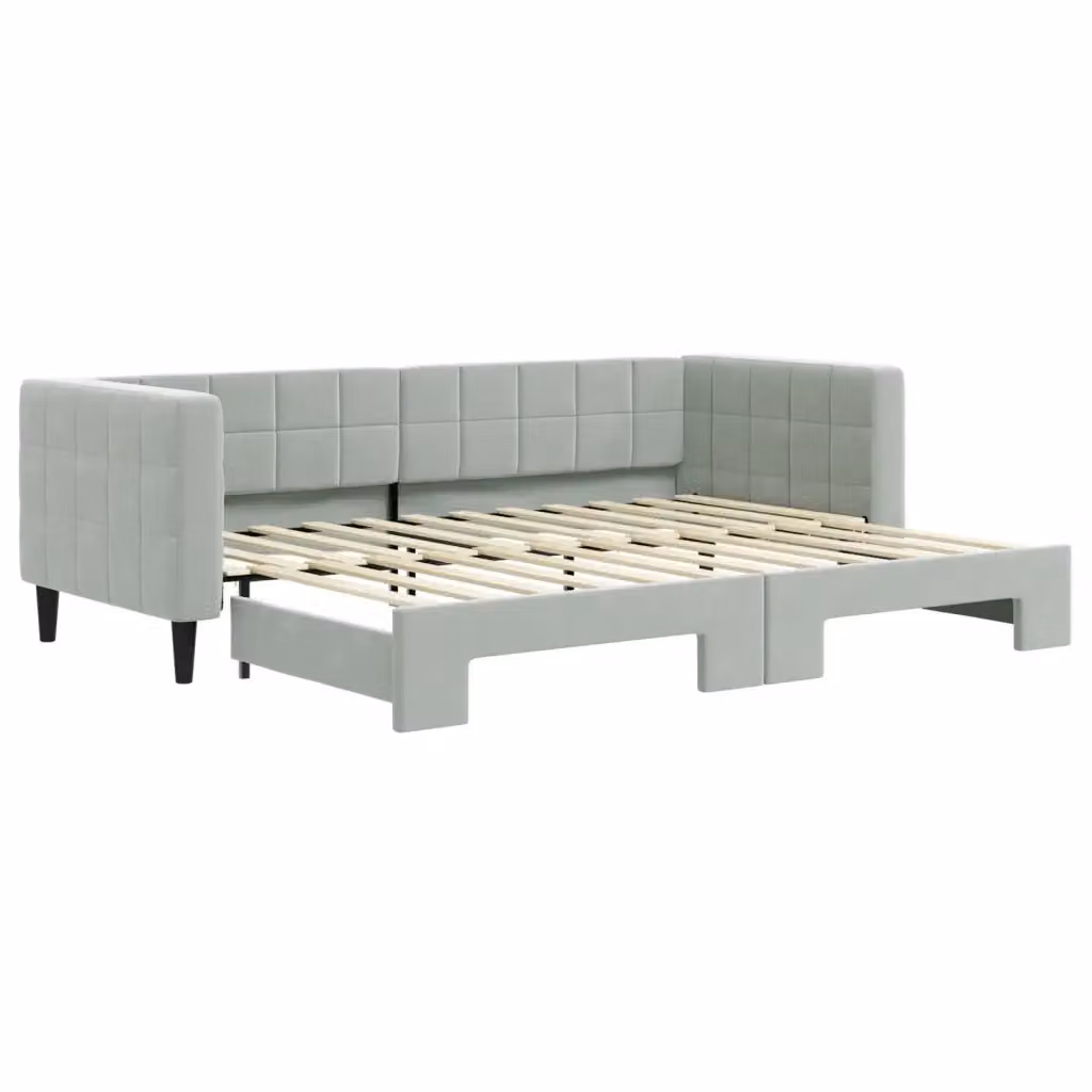 Divano Letto Moderno vidaXL Grigio con Struttura Imbottita per Soggiorno e Camera da Letto – 2