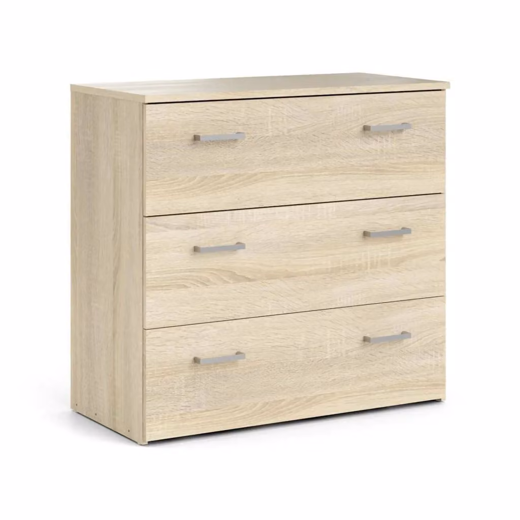 Cassettiera Adal DMORA, Settimino multiuso e Comò per camera da letto, L 74 cm x P 36 cm x H 70 cm, Quercia – 2