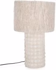 Lampada da tavolo Bizzotto DEVANG Beige con paralume in tessuto, attacco E27, 40 W, L: 33 cm, H: 57 cm