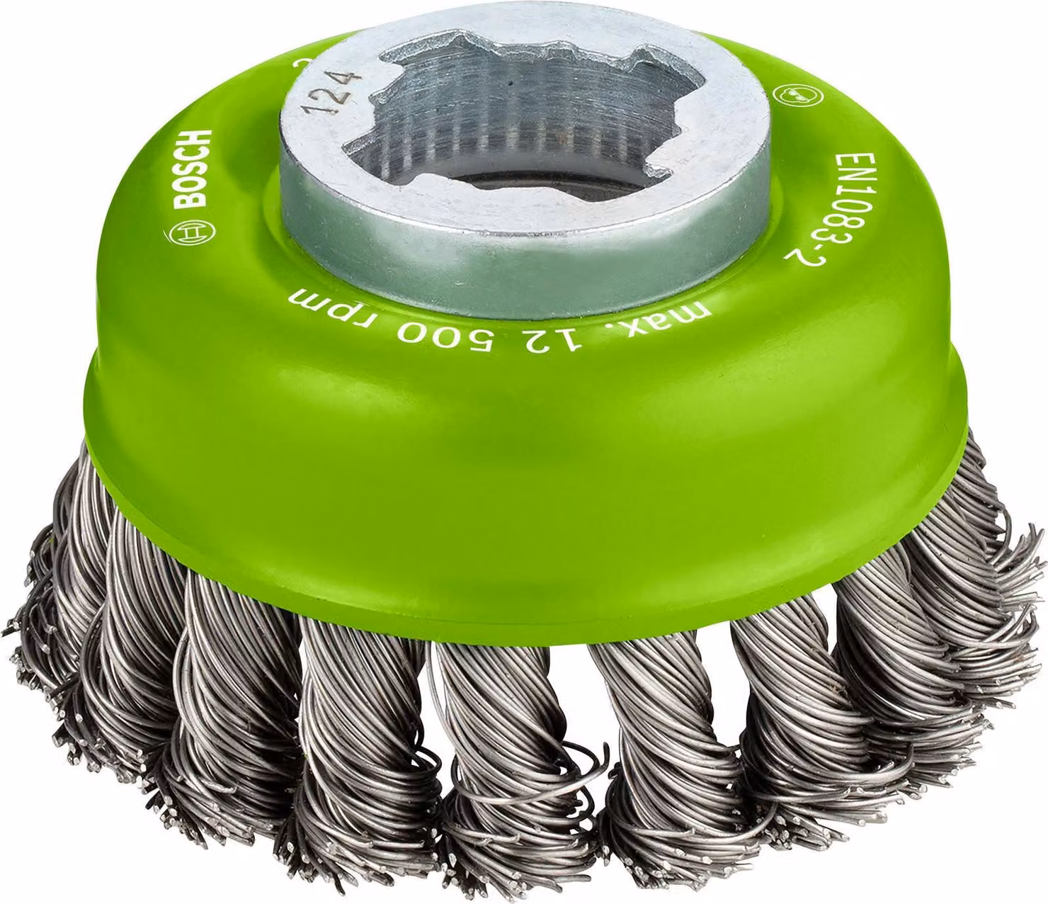 PRO Spazzola a tazza X-Lock pesante in acciaio inox, 75 x 0,5 mm