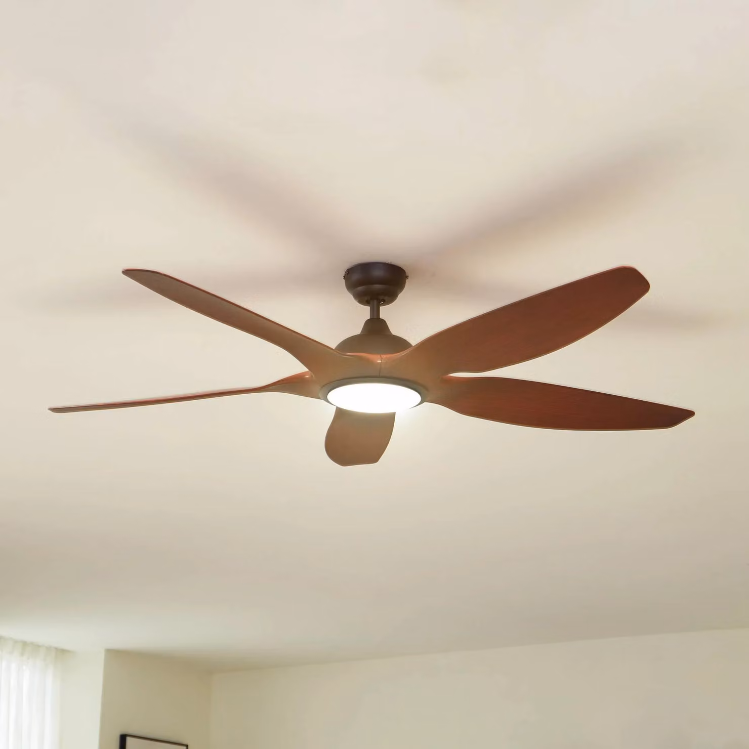 Ventilatore da soffitto LED Lucande Omendo, nero, CC, silenzioso, CCT Omendo Lucande, dimmerabile, Nero, Soggiorno / Sala da pranzo, Metallo, Moderno