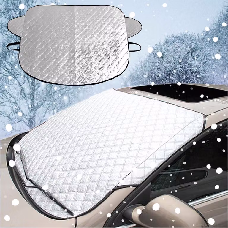 Copertura per parabrezza auto, invernale, 147x100 cm, pieghevole, protezione antigelo, neve